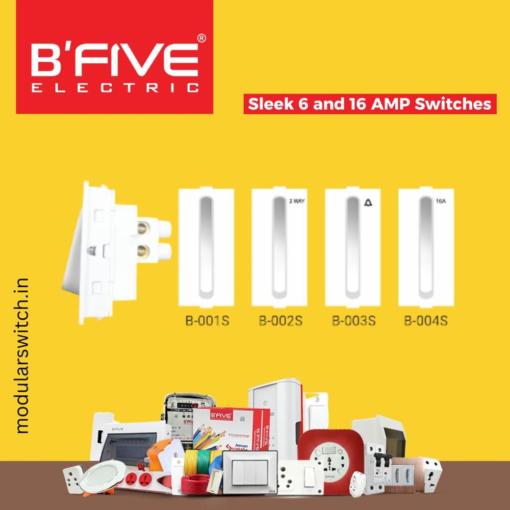 Modular switches | Sleek 6 and 16 AMP Switches