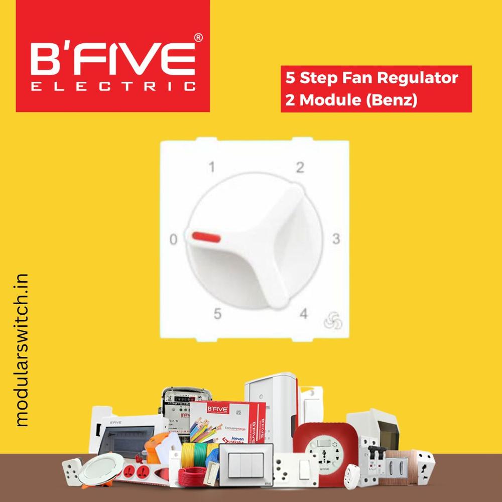 5 Step Fan Regulator 2 Module B-032a - Color: White