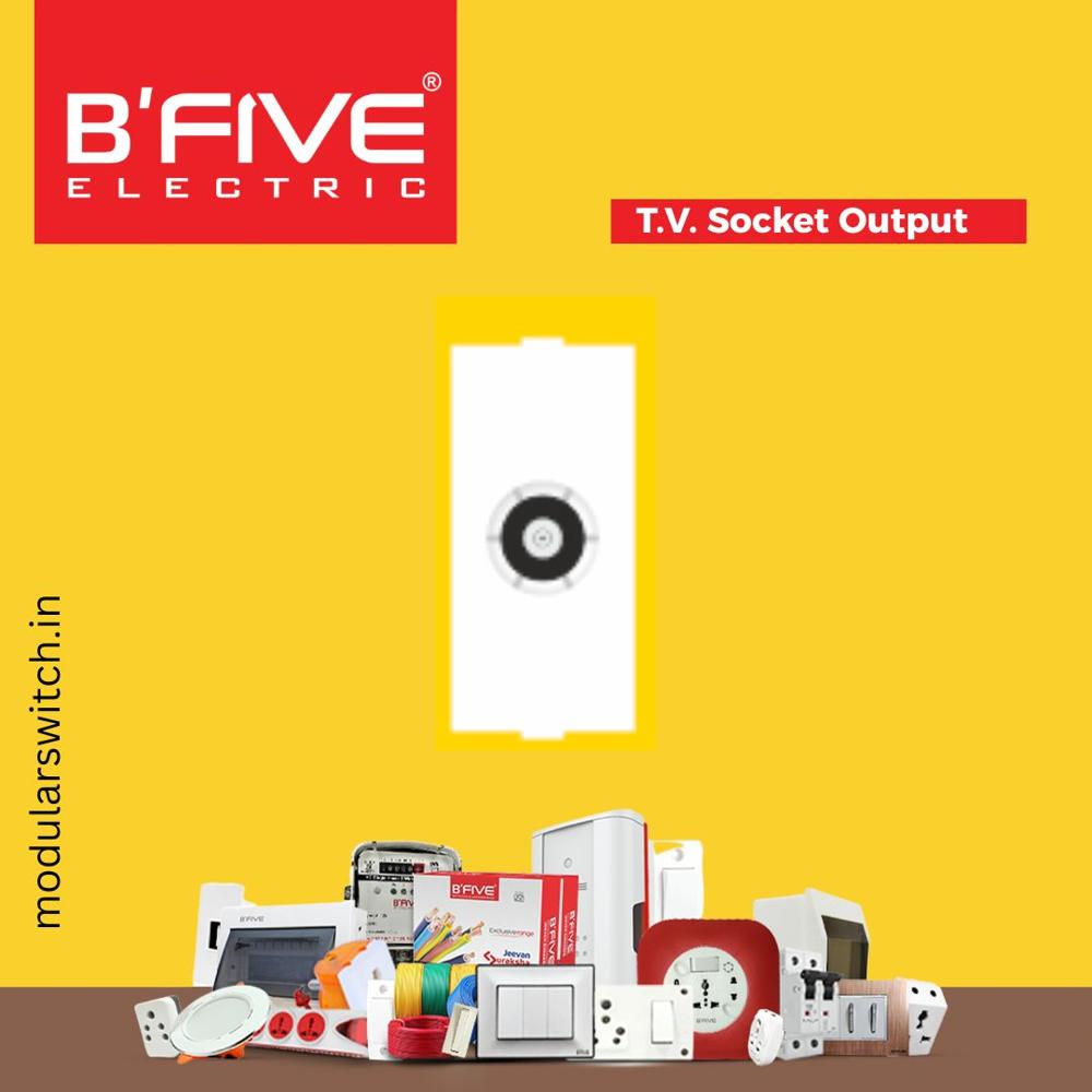 Tv Socket B-033 - Color: White