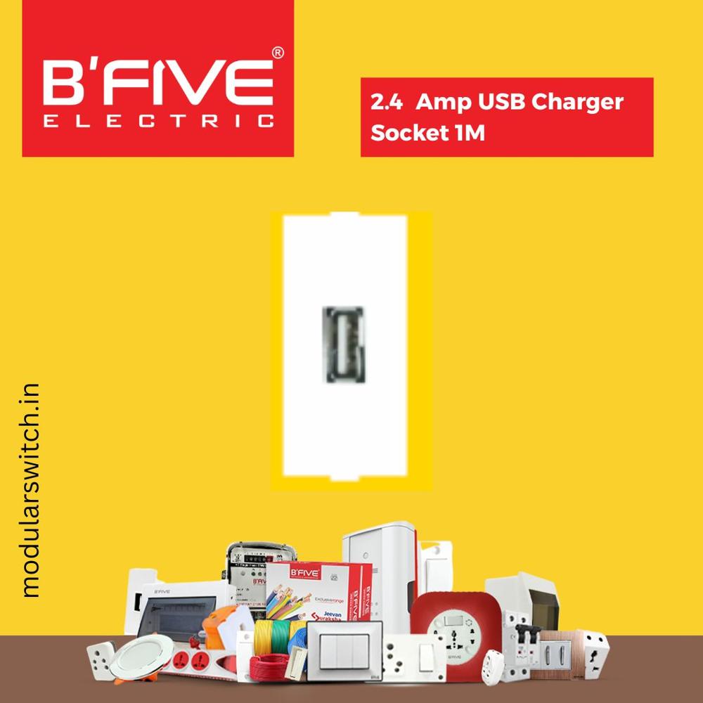 2.5 Amp Usb Charge Socket B-036 - Color: White
