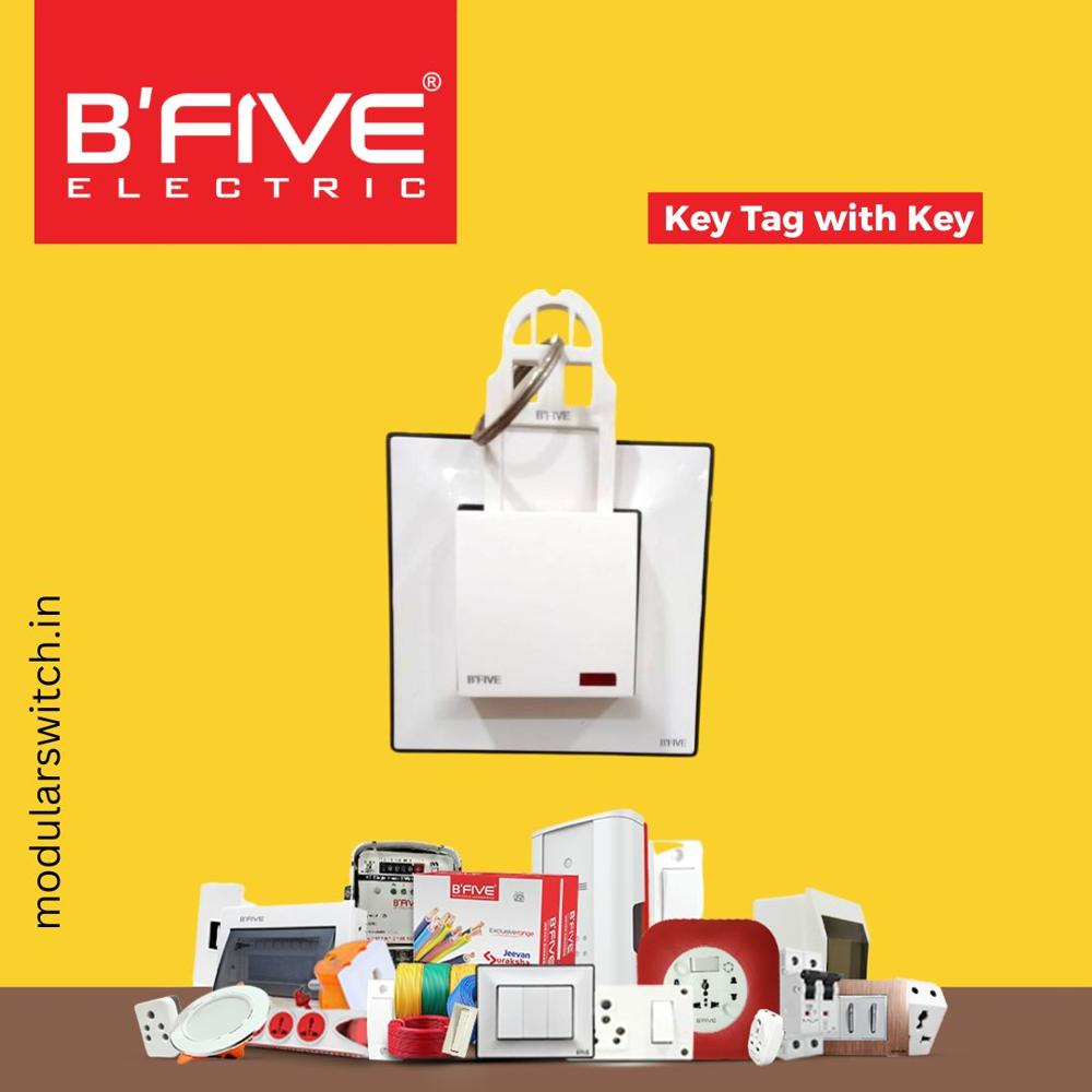 Key Tag With Key B-045k - Color: White