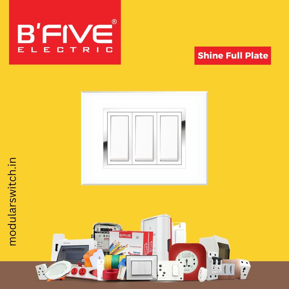 Switch Plate | Shine Modular Plates - Color: White And Red