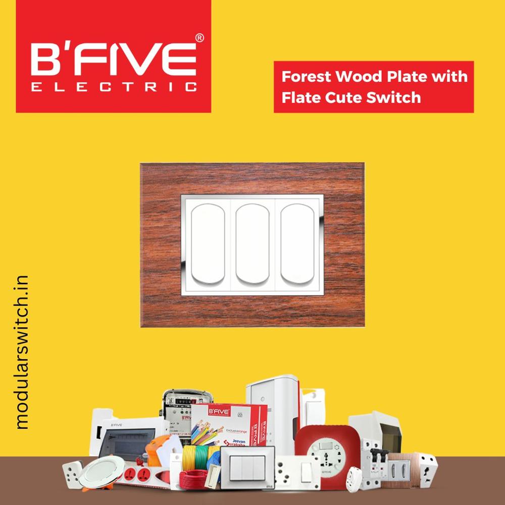 Switch Plate | Forest Wood Modular Plates Premium Design - Application: Residential And Commercial Use