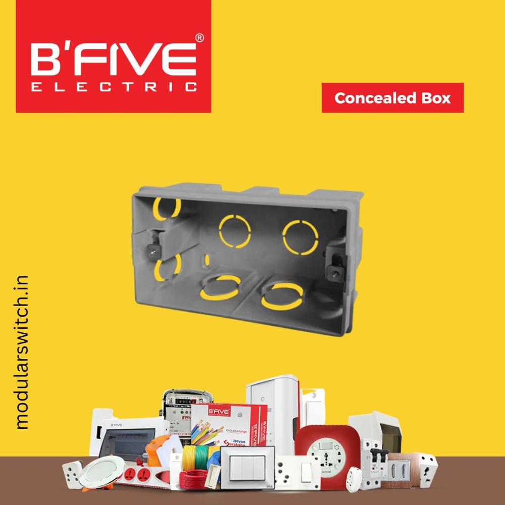 Concealed Box - Plastic 120mm x 60mm x 50mm, Black | Standard Accuracy, IP20 Protection Level, Moulded Finish, 2mm Thickness, 1-Year Warranty