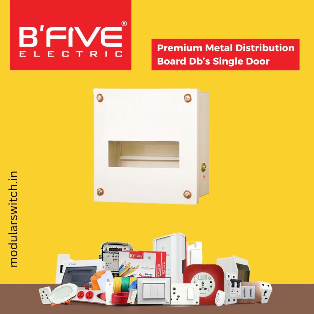 Distribution Box | Premium Metal Distribution Board - Color: White