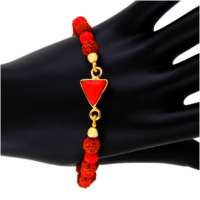 Rudraksha with Coral(moonga) Bracelet