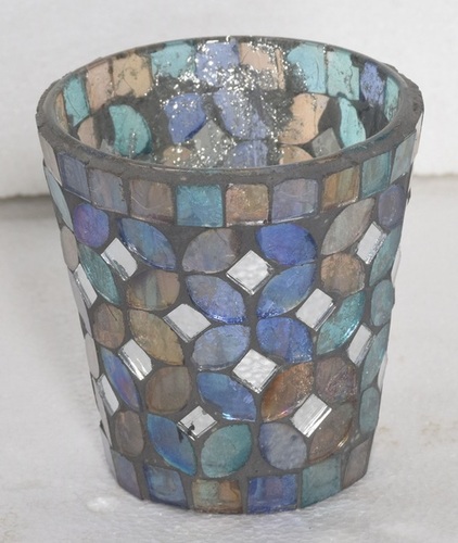 Decorative Mosaic Glass Votive