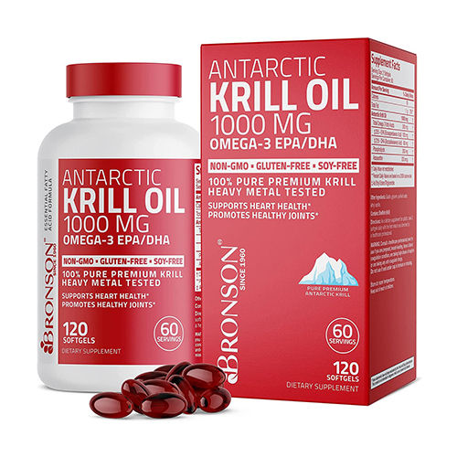 Bronson 1000mg Antarctic Krill Oil Softgel