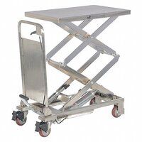 SS 304 scissor lift table trolley