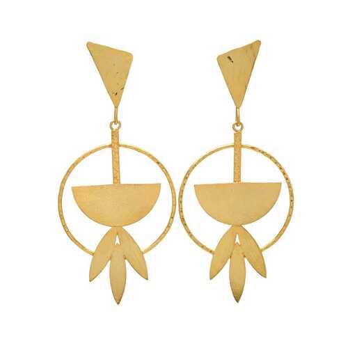 woman gold plated stylish earring set