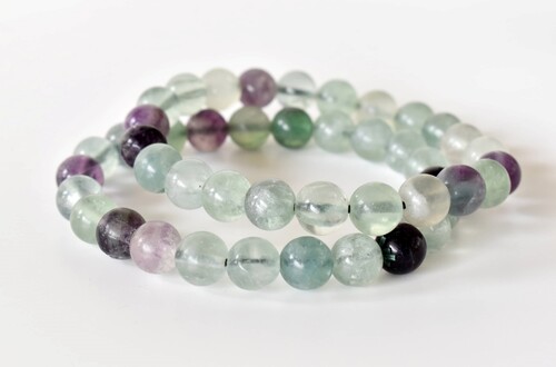 Multi Fluorite  Bracelet Crystal Beaded Bracelet