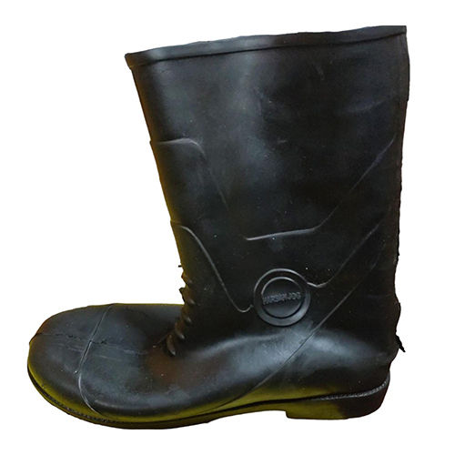 Black Safety Gumboots Insole Material: Eva