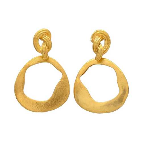 Woman Gold Plated Drop Earring Set