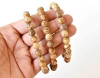 Picture Jasper Bracelet Crystal Beaded Bracelet