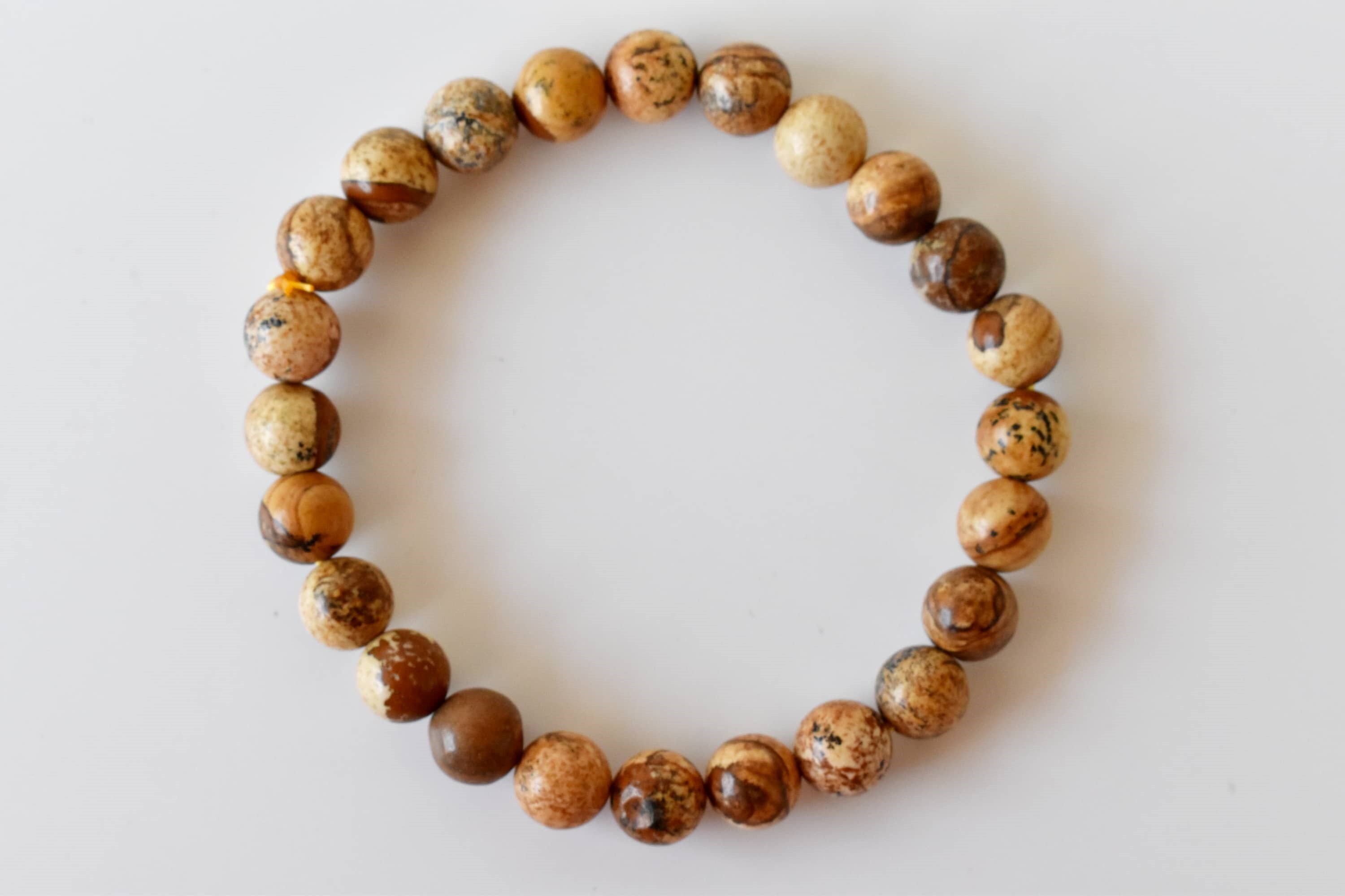 Picture Jasper Bracelet Crystal Beaded Bracelet