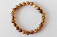 Picture Jasper Bracelet Crystal Beaded Bracelet