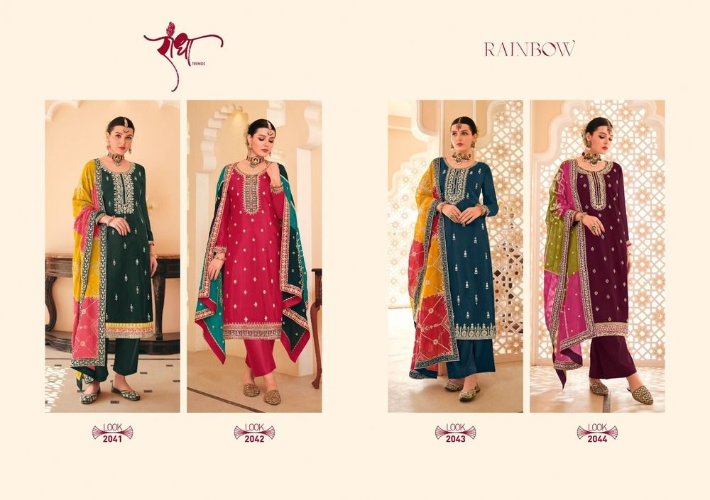 salwar kameez HEAVY CHINON  WITH HEAVY EMBROIDERY WORK