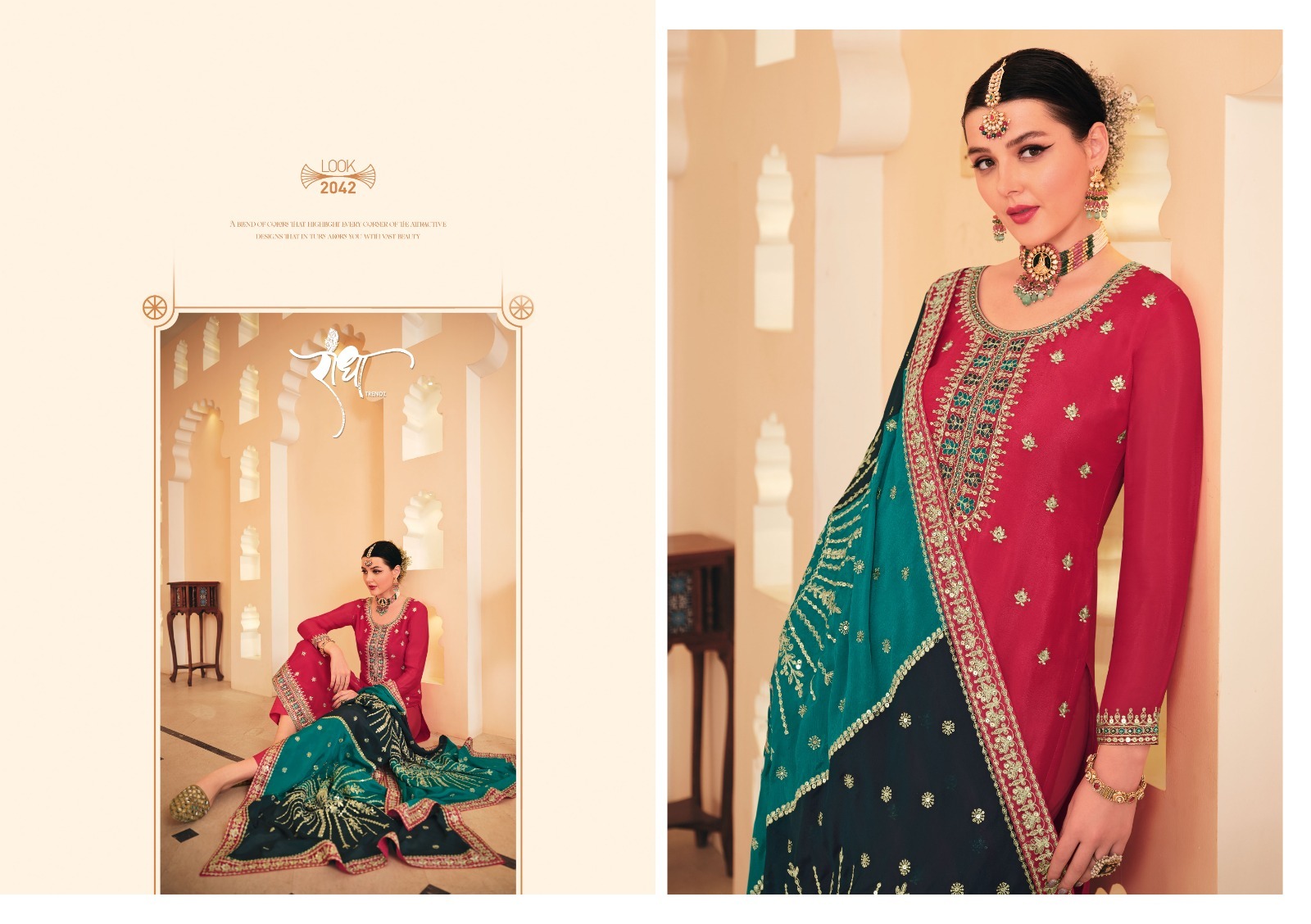 salwar kameez HEAVY CHINON  WITH HEAVY EMBROIDERY WORK