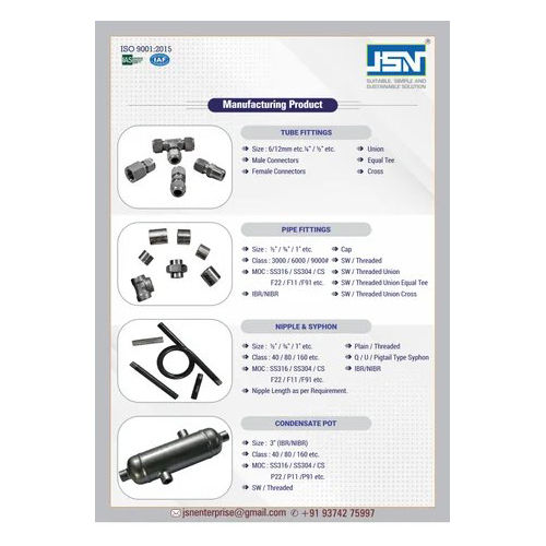 Tube Fittings Union