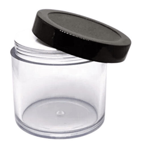 Acrylic San Jar + White Inner + Black Cap - 100g