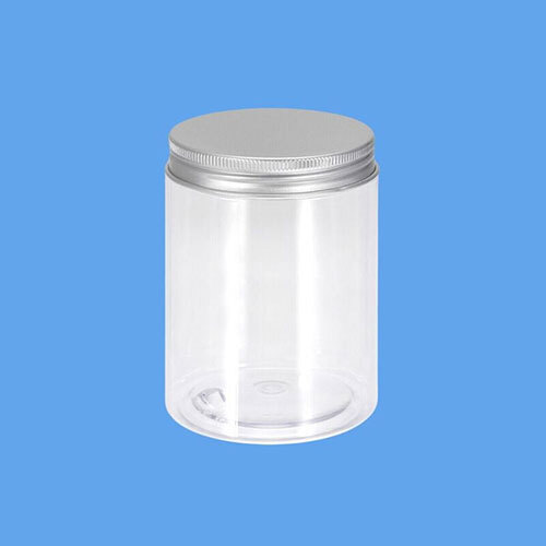 250ml Round PET Jar + 63mm Aluminium SILVER Cap