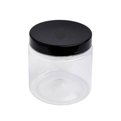 450ml Round PET Jar + 83mm BLACK Cap