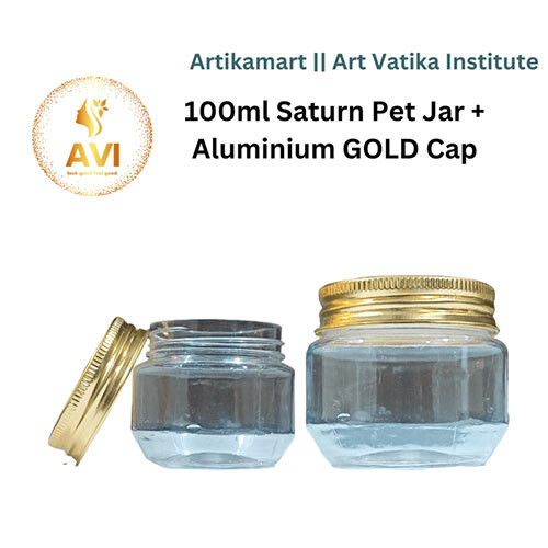 100ml Saturn Pet Jar + Aluminium GOLD Cap