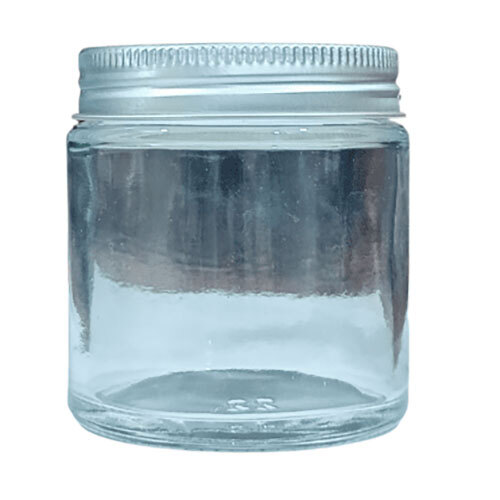 120 ml Glass Jar + SILVER Aluminium Cap