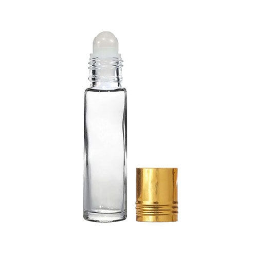 8 Ml Glass Round Bottle + Roll On Gold Cap