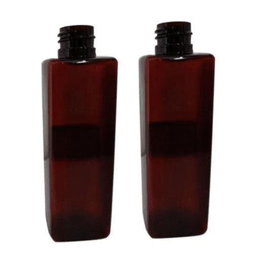 200ml SQUARE PET Bottle AMBER - 24mm Neck