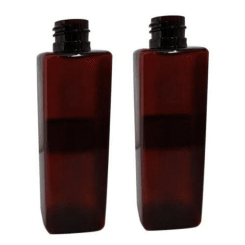 100ml SQUARE PET Bottle AMBER - 20mm Neck