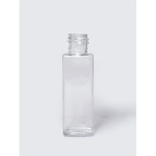 50ml Square Pet Bottle Clear - 20mm Neck