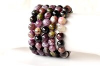 Watermelon Tourmaline Bracelet Crystal Beaded Bracelet