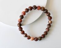 Leopardskin Jasper Bracelet Crystal Beaded Bracelet