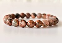 Fire Agate Bracelet Crystal Beaded Bracelet