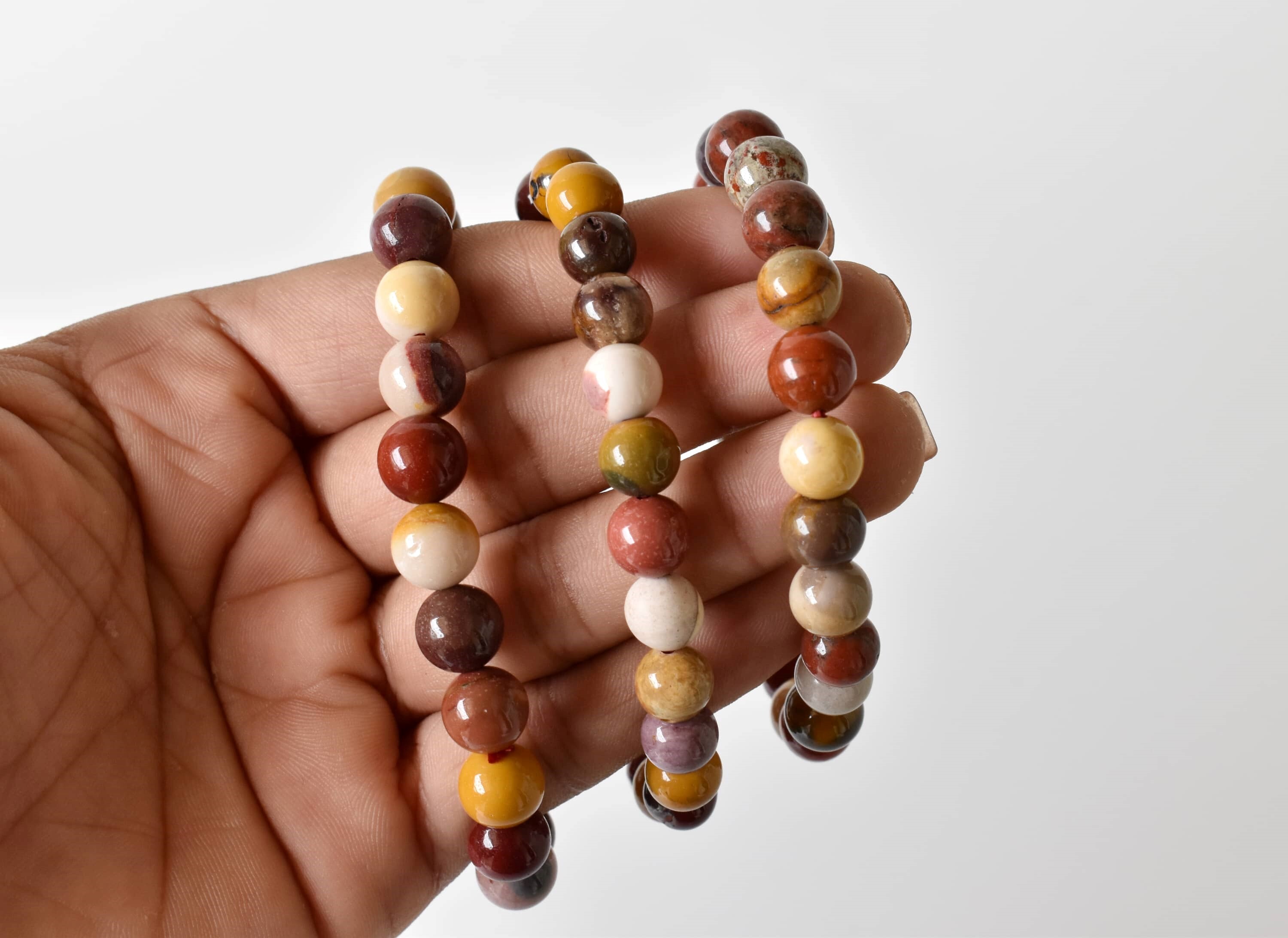 Mookaite Bracelet Crystal Beaded Bracelet