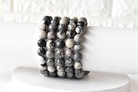 Picasso Jasper Bracelet Crystal Beaded Bracelet