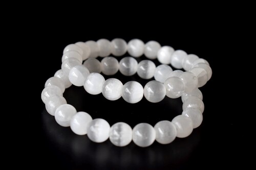 Selenite Bracelet Crystal Beaded Bracelet