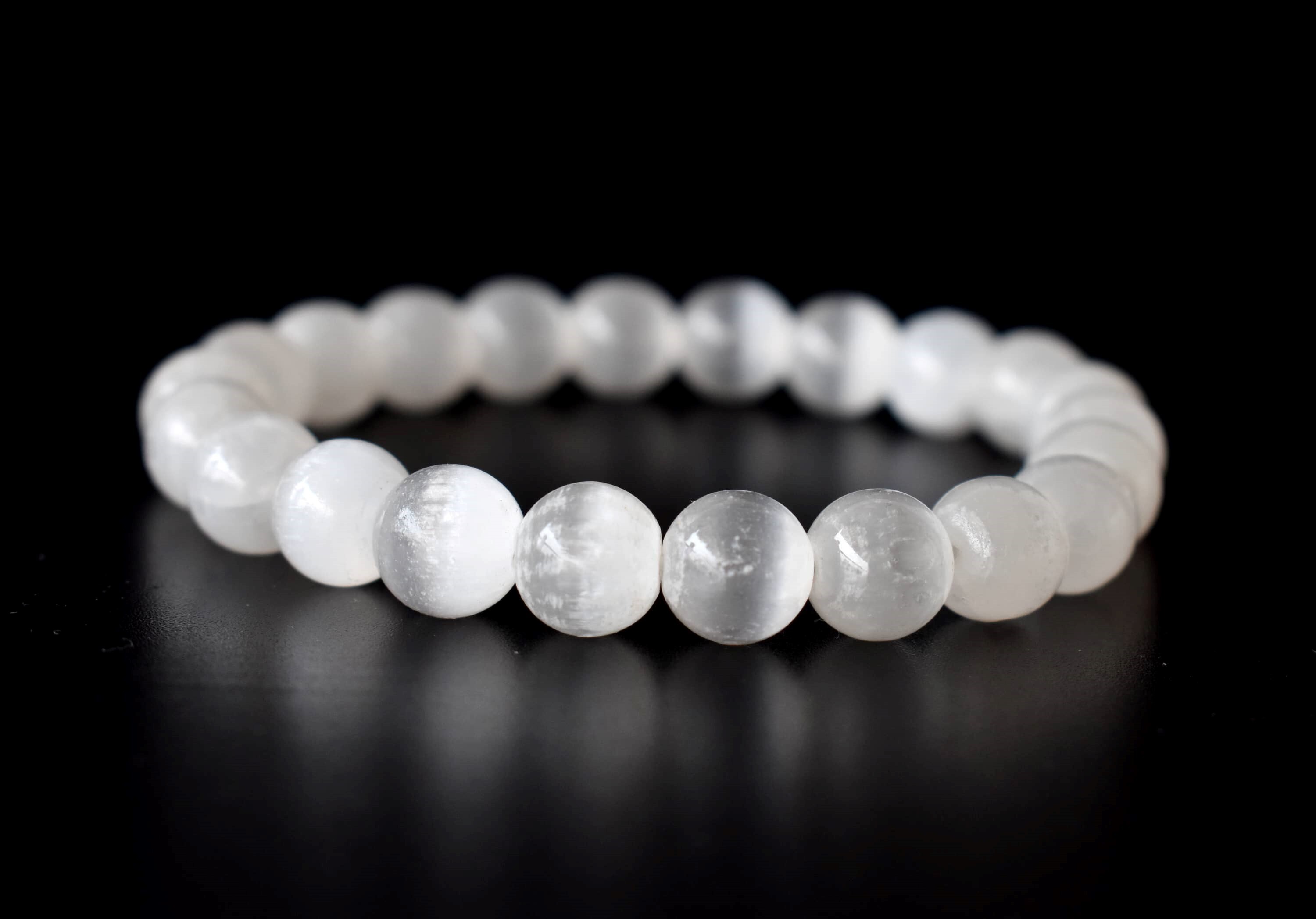 Selenite Bracelet Crystal Beaded Bracelet