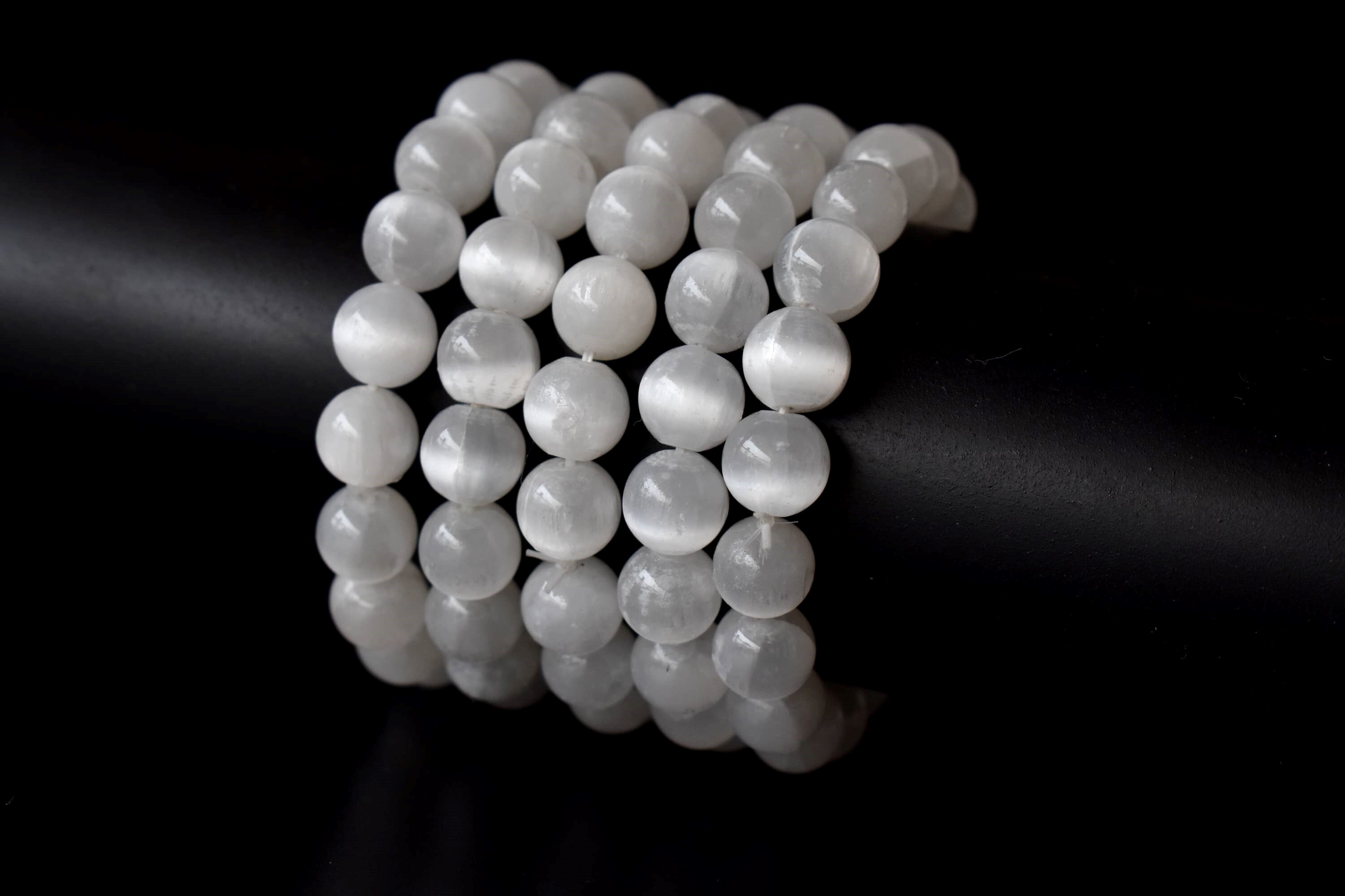 Selenite Bracelet Crystal Beaded Bracelet