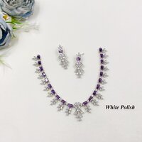 New Designer American Diamond Necklace Set