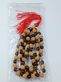 Rudraksha and Garnet Mala