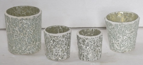 Diwali Mosaic Glass Votive Set