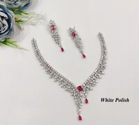 Shimmering American Diamond Necklace