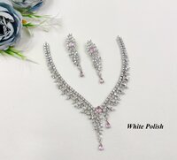 Shimmering American Diamond Necklace