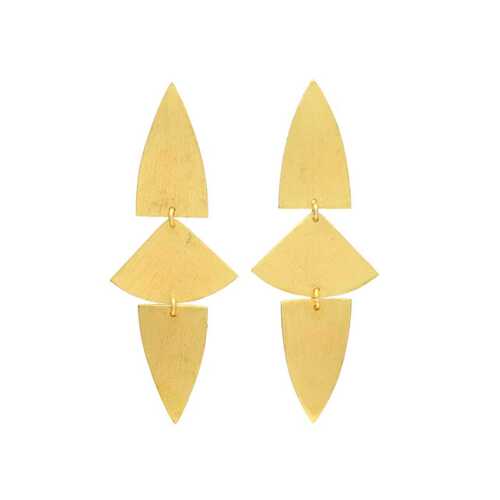 Designer Gold plated modern Drop earring