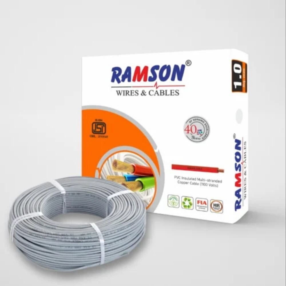 1 Sq Mm Multi Strand Copper Pvc Insulated Grey Panel Wire - Usage: Commercial