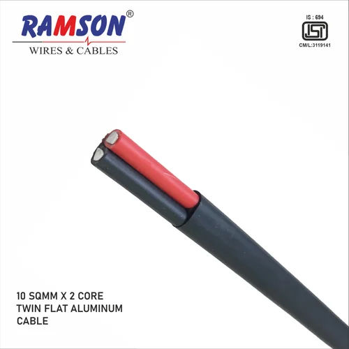 10 Sqmm x 2 Core Twin Flat Aluminium Service Cable