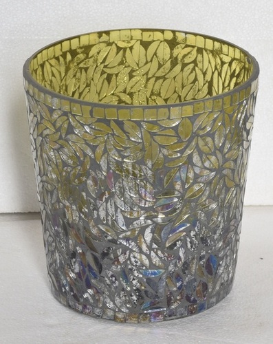 6 Inch Mosaic Votive Glass