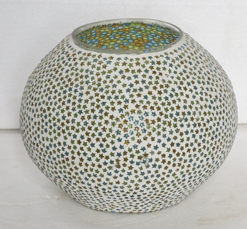 8 Inch Pot Mosaic Votive Glass